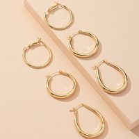 Korean Dongdaemun Simple Graceful And Fashionable Geometric Round Ring Earrings Earrings Female Online Influencer Ins Hip Hop Street Snap Earrings main image 4
