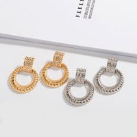 Fashion Metal Diamond Retro Earrings main image 2