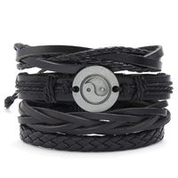 Einfaches Handgewebtes Klatschlederarmband main image 2