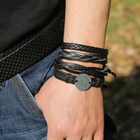 Simple Hand-woven Gossip Leather Bracelet main image 5