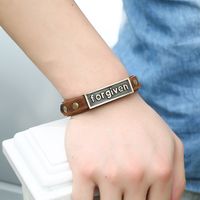 Simple Leather Bracelet main image 5