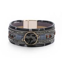 New Bohemian Hand-woven Leopard Magnetic Bracelet main image 1