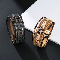 New Bohemian Hand-woven Leopard Magnetic Bracelet main image 6