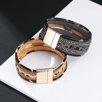 New Bohemian Hand-woven Leopard Magnetic Bracelet main image 5