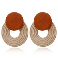 Fashion Circle Wooden Earrings main image 1