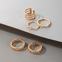 Alloy Retro Bohemian Moon Rings 5-piece Set main image 1