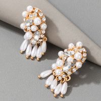 Boucles D&#39;oreilles Vintage Pompon Perles Baroques main image 2