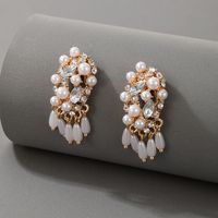 Vintage Baroque Pearl Tassel Earrings main image 3