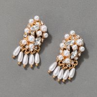 Boucles D&#39;oreilles Vintage Pompon Perles Baroques main image 4