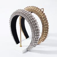 Simple Diamond-studded Thick Sponge Headband main image 1