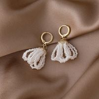 Boucles D&#39;oreilles Pompon Perles main image 4