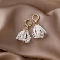 Boucles D&#39;oreilles Pompon Perles main image 5