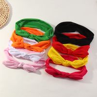 Retro Korean Bowknot Rabbit Ears Headband Set sku image 1