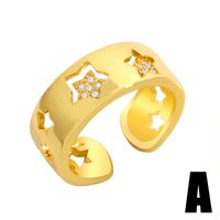 Butterfly Micro-inlaid Zircon Open Ring sku image 1