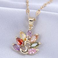 Fashion Peacock Colored Zircon Necklace main image 2