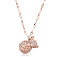 Fashion Copper Micro-inlaid Zircon Necklace sku image 1