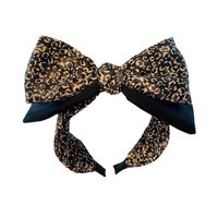 Korean Retro Leopard Print Bow Headband main image 6