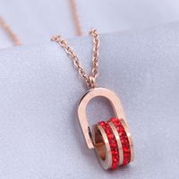 Korean Fashion Titanium Steel Diamond  Necklace main image 1