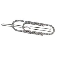 Korean Simple Diamond-studded Paper Clip Shape Hair Clip main image 6