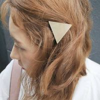 Simple Alloy Geometric Triangle Round Side Clip main image 6