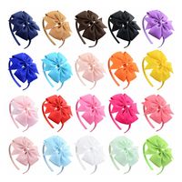 Children's Oblique Fishtail Angle Bowknot Hair Band Set main image 2