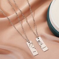Stainless Steel Alloy Simple Style Plating Geometric Necklace main image 3