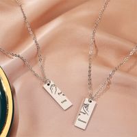 Stainless Steel Alloy Simple Style Plating Geometric Necklace main image 4