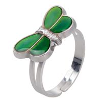 Fashion Cute Butterfly Temperature-sensing Color Opening Ring main image 4