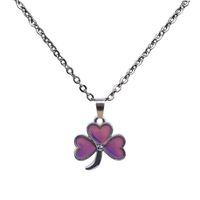 Fashion Creative Three Petal Pendant Stainless Steel Necklace main image 3