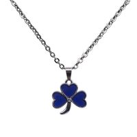Fashion Creative Three Petal Pendant Stainless Steel Necklace main image 4