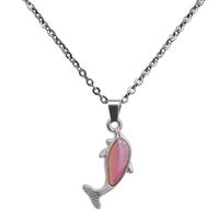 Fashion Dolphin Pendant Temperature-sensitive Pendant Stainless Steel Necklace main image 3