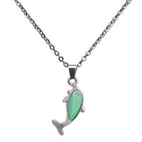Fashion Dolphin Pendant Temperature-sensitive Pendant Stainless Steel Necklace main image 4