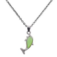 Fashion Dolphin Pendant Temperature-sensitive Pendant Stainless Steel Necklace main image 5