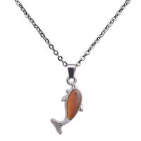 Fashion Dolphin Pendant Temperature-sensitive Pendant Stainless Steel Necklace main image 6