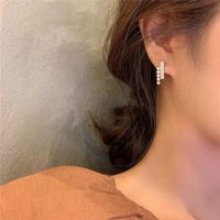 Fashion Diamond-studded Pearl Retro Earrings main image 1