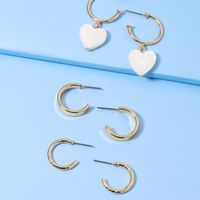 Fashion Shell Metal Earrings 3 Pairs Set main image 5