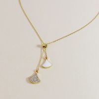 Fashion Diamond Metal Pendant Necklace Wholesale main image 4