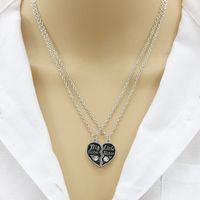 Fashion Letter Best Sister Heart Pendant Necklace main image 1