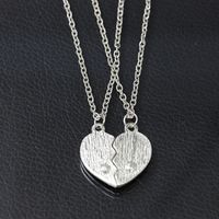 Fashion Letter Best Sister Heart Pendant Necklace main image 5