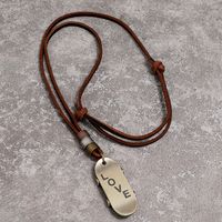 Simple Retro Love Scooter Pendant Adjustable Leather Necklace main image 3