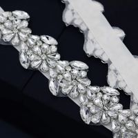 Nuevo Cinturón De Novia De Cintura Con Cinta De Diamantes De Imitación Cosida A Mano Para Boda main image 4