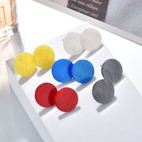 Simple Acrylic Cute Round Small Earrings main image 1