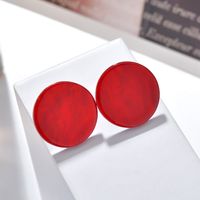 Simple Acrylic Cute Round Small Earrings main image 4