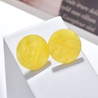 Simple Acrylic Cute Round Small Earrings main image 5