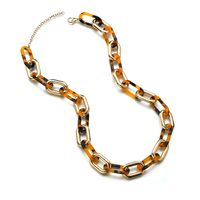 Acetate Plate Leopard Print Necklace main image 6