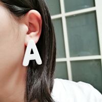 Acrylic Fashion Letters Ab Earrings main image 1