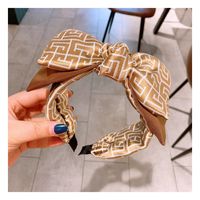 Double-layer Color  Big Bow Abstract Printing Character Headband sku image 3