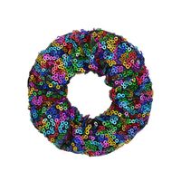 New Colorful Fish Scale Sequins Hair Scrunchies Set sku image 5