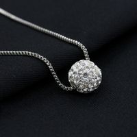 Exquisite Diamond Ball Pearl Necklace sku image 1