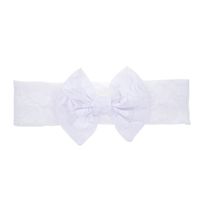 Children's Baby Lace Rabbit Ears Solid Color Bow Headband sku image 2